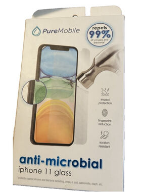 iPhone 11 Glass Anti-Microbial Screen Protector Repels 99% of Viruses & Bacteria